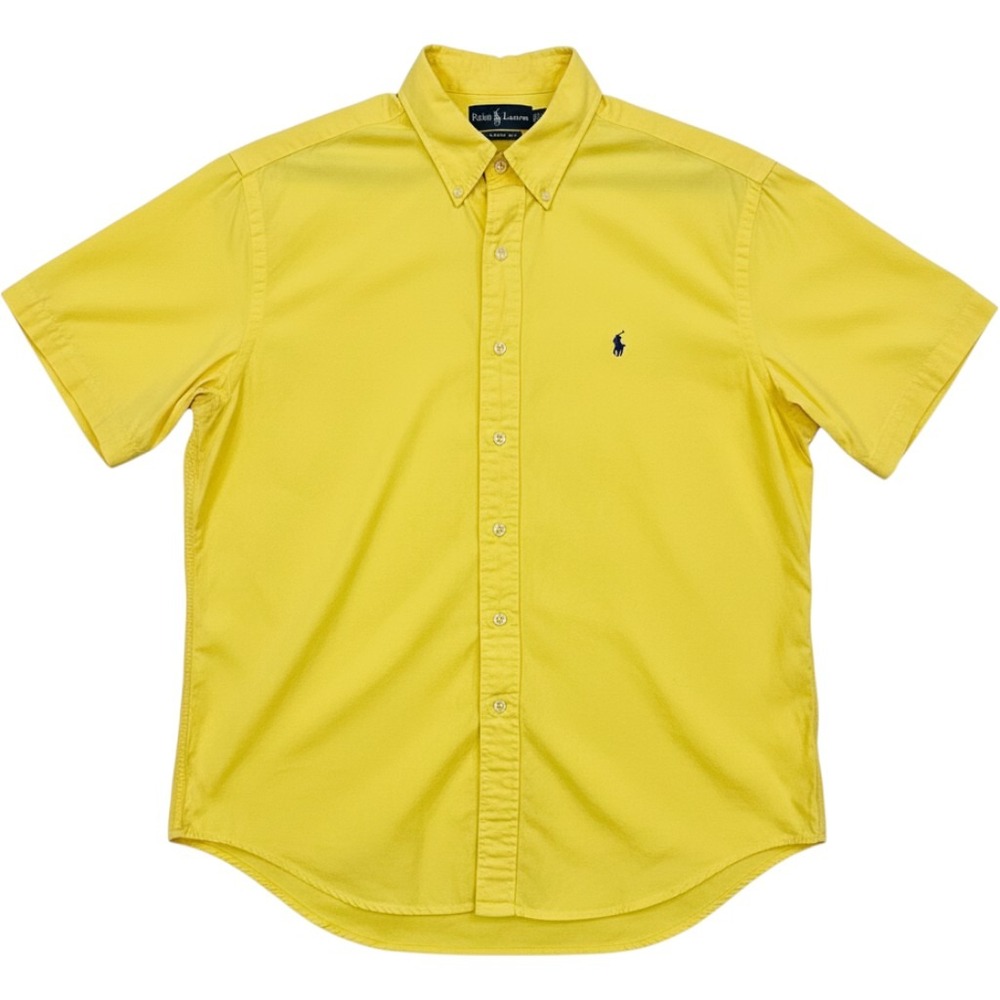 Polo Ralph Lauren Classic Fit Mens XL Bright Yellow Short Sleeve Button Down